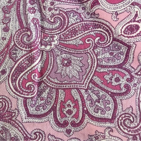 Lauren Ralph Lauren Black Label Purple Pink Paisley Nite Shirt Gown Women Medium - Picture 8 of 9